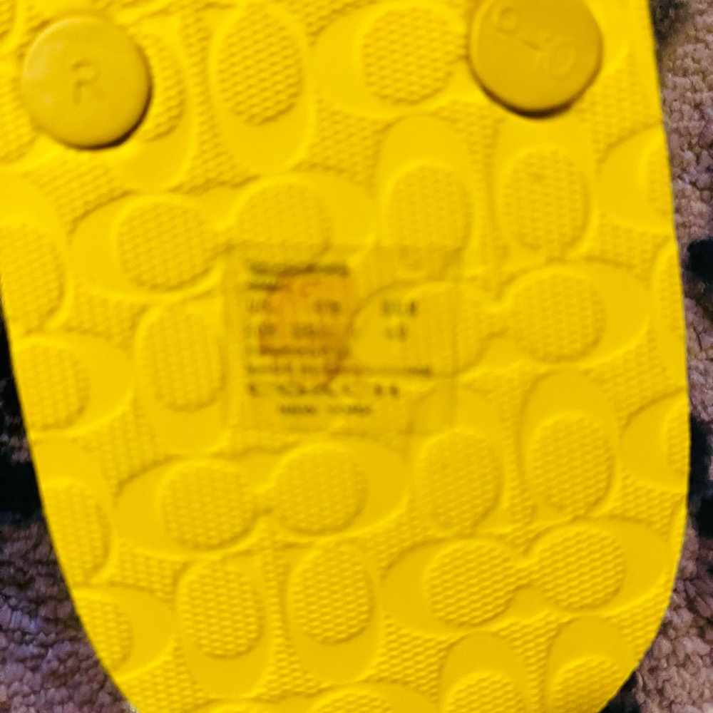 Coach Yellow Flip Flops - Picture 5 of 5